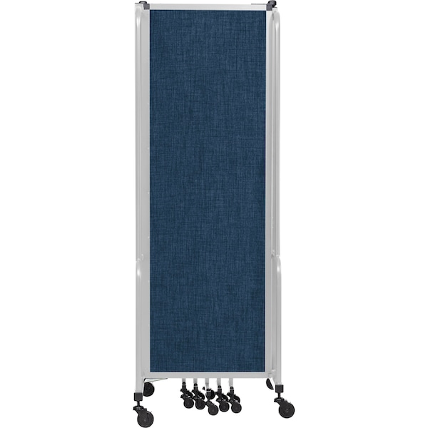 National Public Seating Room Divider, 6' Height, 7 Sections, Blue Panels and Grey Frame RDG6-7PT04 - main